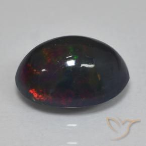 9,17 ctw natürlicher Mehrfarbig Schwarzer Opal, Oval, Lichtdurchlässig
