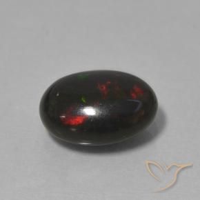 9,17 ctw natürlicher Mehrfarbig Schwarzer Opal, Oval, Lichtundurchlässig