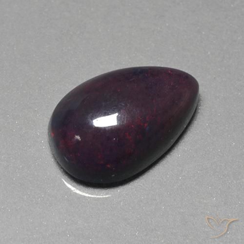 1.28ct Natürlicher Mehrfarbig Schwarzer Opal, Birnenform, Lichtundurchlässig