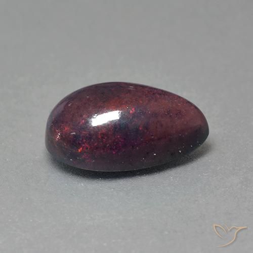9,17 ctw natürlicher Mehrfarbig Schwarzer Opal, Birnenform, Lichtundurchlässig
