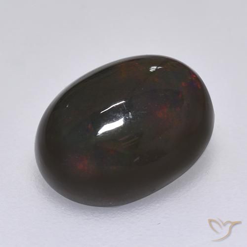 9,17 ctw natürlicher Mehrfarbig Schwarzer Opal, Oval, Lichtundurchlässig
