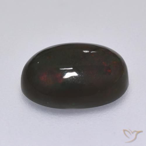 9,17 ctw natürlicher Mehrfarbig Schwarzer Opal, Oval, Lichtundurchlässig