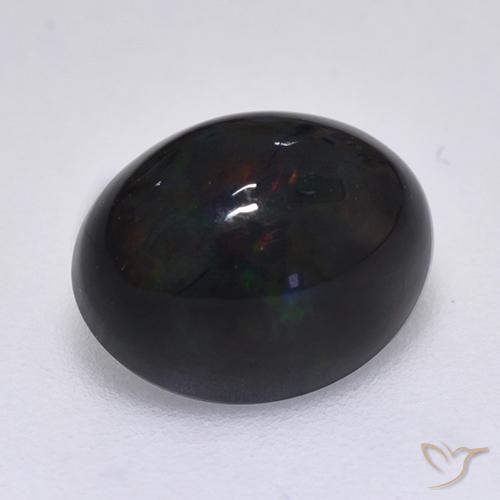 9,17 ctw natürlicher Mehrfarbig Schwarzer Opal, Oval, Lichtundurchlässig
