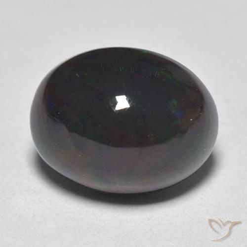 9,17 ctw natürlicher Mehrfarbig Schwarzer Opal, Oval, Lichtdurchlässig