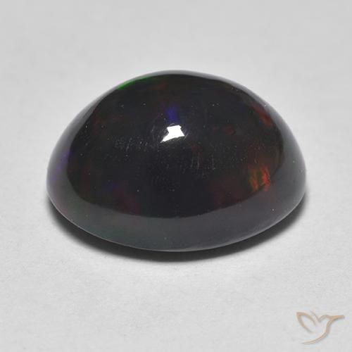 9,17 ctw natürlicher Mehrfarbig Schwarzer Opal, Oval, Lichtdurchlässig