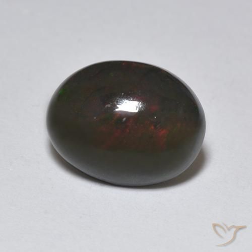 9,17 ctw natürlicher Mehrfarbig Schwarzer Opal, Oval, Lichtdurchlässig