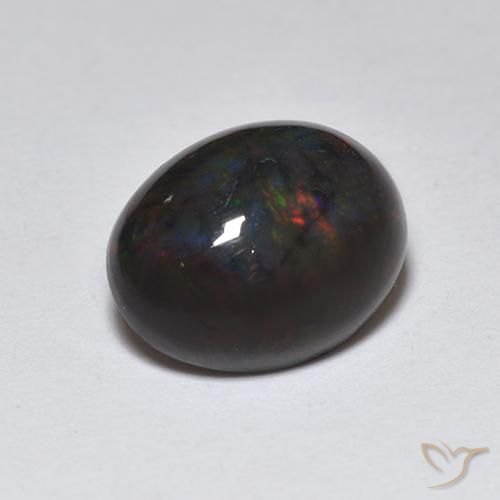 9,17 ctw natürlicher Mehrfarbig Schwarzer Opal, Oval, Lichtdurchlässig
