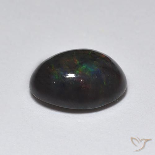 9,17 ctw natürlicher Mehrfarbig Schwarzer Opal, Oval, Lichtdurchlässig