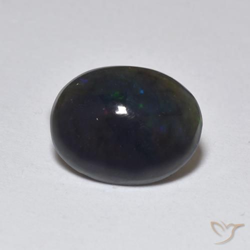 9,17 ctw natürlicher Mehrfarbig Schwarzer Opal, Oval, Lichtdurchlässig