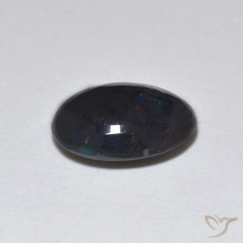 9,17 ctw natürlicher Mehrfarbig Schwarzer Opal, Oval, Lichtdurchlässig