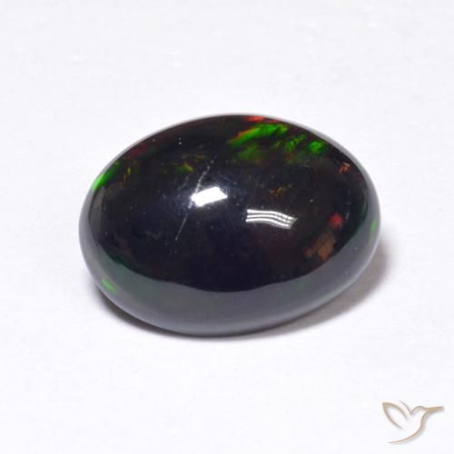 9,17 ctw natürlicher Mehrfarbig Schwarzer Opal, Oval, Lichtdurchlässig