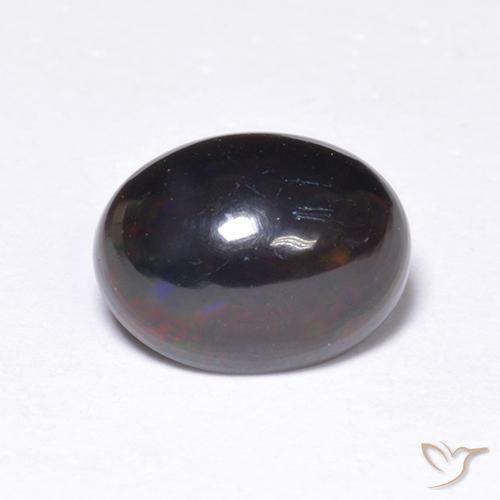 9,17 ctw natürlicher Mehrfarbig Schwarzer Opal, Oval, Lichtdurchlässig