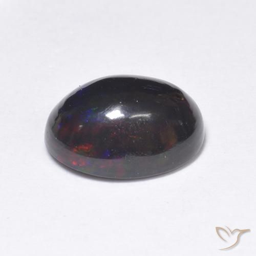 9,17 ctw natürlicher Mehrfarbig Schwarzer Opal, Oval, Lichtdurchlässig