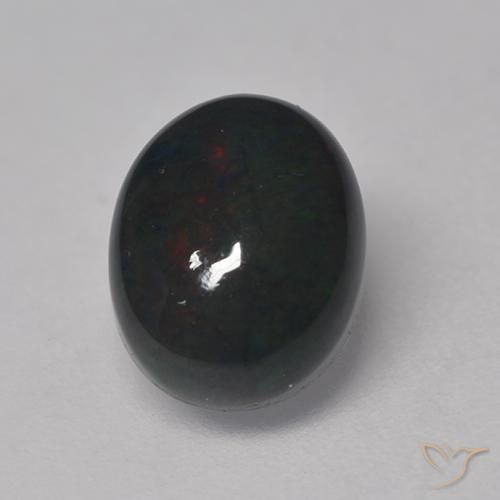 1.17ct Natürlicher Mehrfarbig Schwarzer Opal, Oval, Lichtundurchlässig