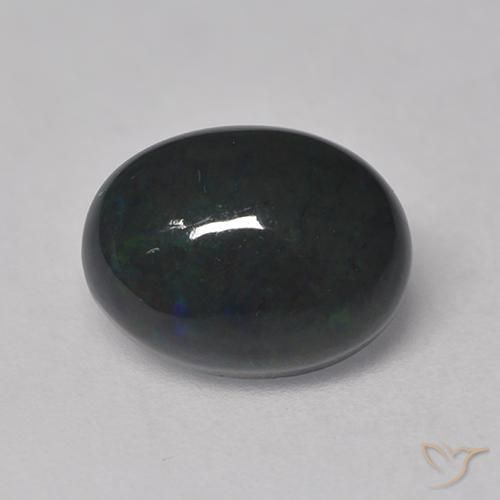 9,17 ctw natürlicher Mehrfarbig Schwarzer Opal, Oval, Lichtundurchlässig