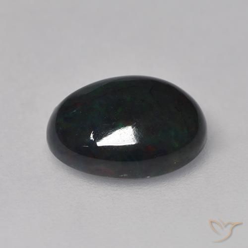9,17 ctw natürlicher Mehrfarbig Schwarzer Opal, Oval, Lichtundurchlässig