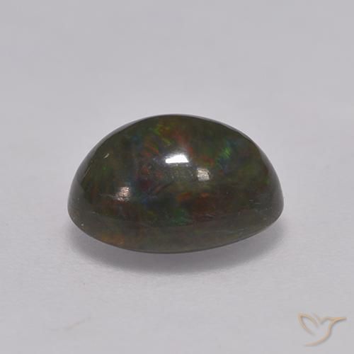 9,17 ctw natürlicher Mehrfarbig Schwarzer Opal, Oval, Lichtundurchlässig