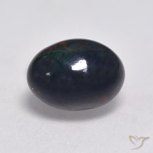 9,17 ctw natürlicher Mehrfarbig Schwarzer Opal, Oval, Lichtundurchlässig