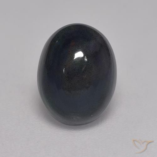 1.25ct Natürlicher Mehrfarbig Schwarzer Opal, Oval, Lichtundurchlässig