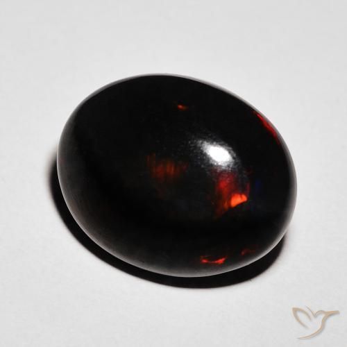 9,17 ctw natürlicher Mehrfarbig Schwarzer Opal, Oval, Lichtundurchlässig