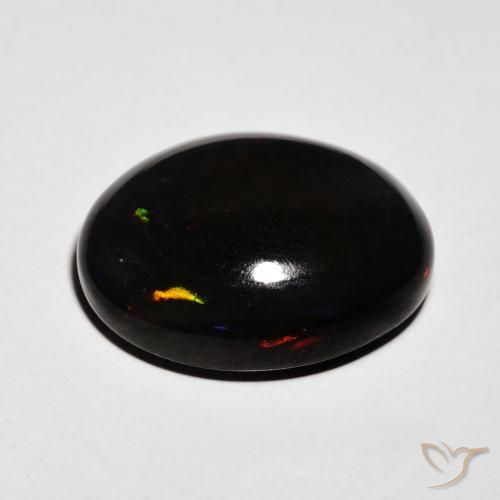 9,17 ctw natürlicher Mehrfarbig Schwarzer Opal, Oval, Lichtundurchlässig