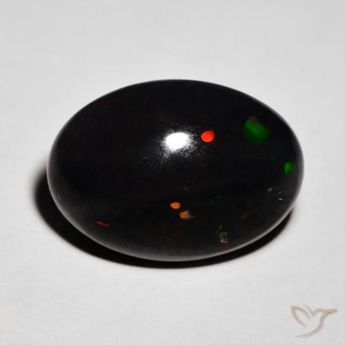 6.06ct Natürlicher Mehrfarbig Schwarzer Opal, Oval, Lichtundurchlässig