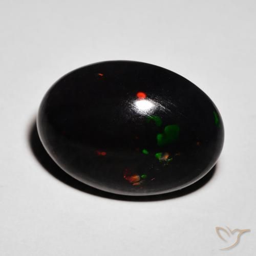 9,17 ctw natürlicher Mehrfarbig Schwarzer Opal, Oval, Lichtundurchlässig