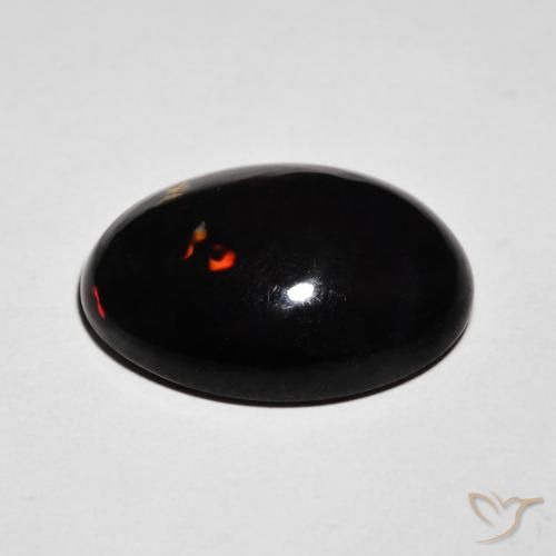 9,17 ctw natürlicher Mehrfarbig Schwarzer Opal, Oval, Lichtundurchlässig