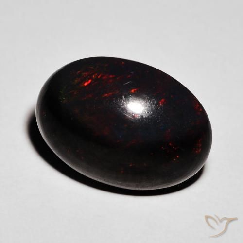 9,17 ctw natürlicher Mehrfarbig Schwarzer Opal, Oval, Lichtundurchlässig