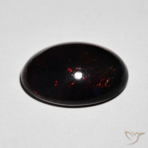 9,17 ctw natürlicher Mehrfarbig Schwarzer Opal, Oval, Lichtundurchlässig