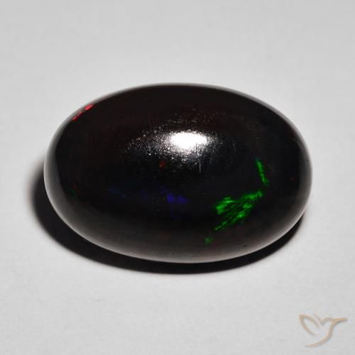 8.82ct Natürlicher Mehrfarbig Schwarzer Opal, Oval, Lichtundurchlässig