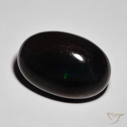 9,17 ctw natürlicher Mehrfarbig Schwarzer Opal, Oval, Lichtundurchlässig