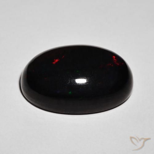9,17 ctw natürlicher Mehrfarbig Schwarzer Opal, Oval, Lichtundurchlässig