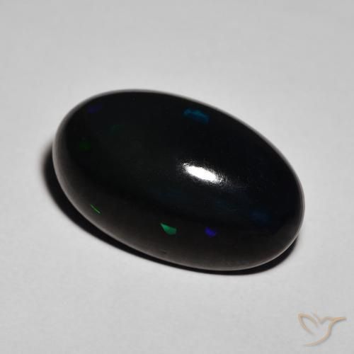 9,17 ctw natürlicher Mehrfarbig Schwarzer Opal, Oval, Lichtundurchlässig