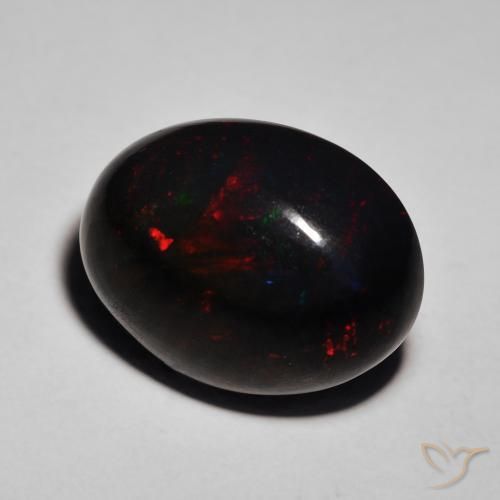 10.34ct Natürlicher Mehrfarbig Schwarzer Opal, Oval, Lichtundurchlässig