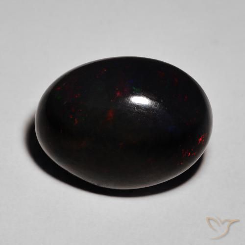 9,17 ctw natürlicher Mehrfarbig Schwarzer Opal, Oval, Lichtundurchlässig