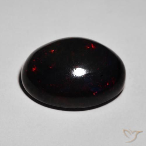 9,17 ctw natürlicher Mehrfarbig Schwarzer Opal, Oval, Lichtundurchlässig