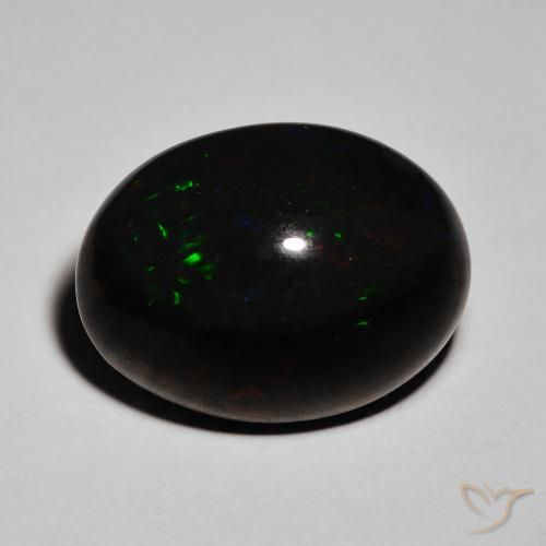 8.55ct Natürlicher Mehrfarbig Schwarzer Opal, Oval, Lichtundurchlässig