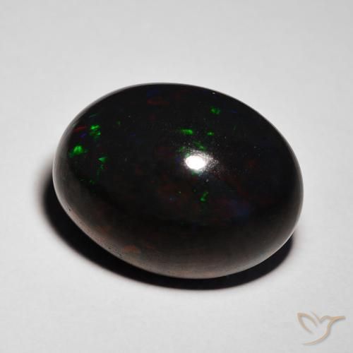 9,17 ctw natürlicher Mehrfarbig Schwarzer Opal, Oval, Lichtundurchlässig