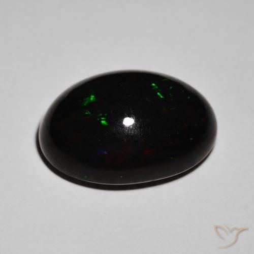 9,17 ctw natürlicher Mehrfarbig Schwarzer Opal, Oval, Lichtundurchlässig