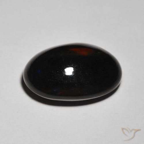 9,17 ctw natürlicher Mehrfarbig Schwarzer Opal, Oval, Lichtundurchlässig