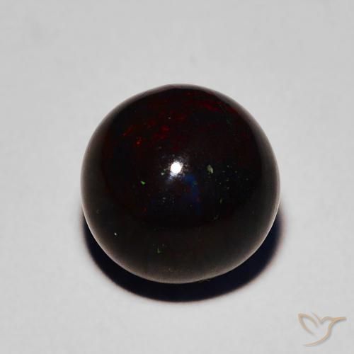 2.08ct Natürlicher Mehrfarbig Schwarzer Opal, Kugel / Ball, Lichtundurchlässig
