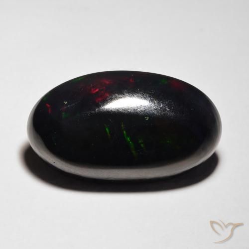 9,17 ctw natürlicher Mehrfarbig Schwarzer Opal, Oval, Lichtdurchlässig