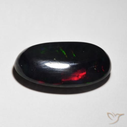 9,17 ctw natürlicher Mehrfarbig Schwarzer Opal, Oval, Lichtdurchlässig