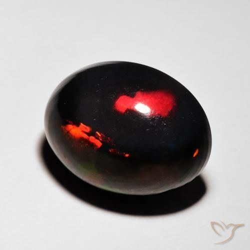 9,17 ctw natürlicher Mehrfarbig Schwarzer Opal, Oval, Lichtdurchlässig