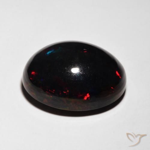 9,17 ctw natürlicher Mehrfarbig Schwarzer Opal, Oval, Lichtdurchlässig