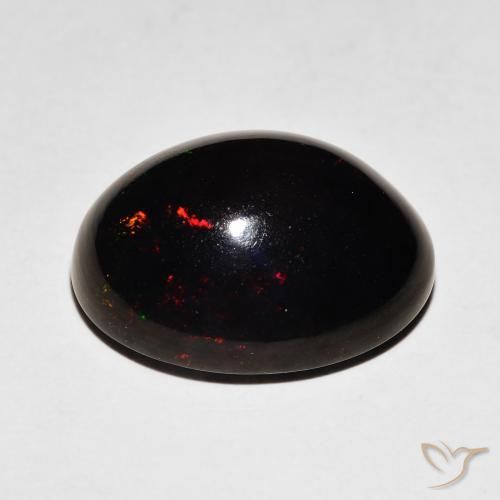 9,17 ctw natürlicher Mehrfarbig Schwarzer Opal, Oval, Lichtundurchlässig