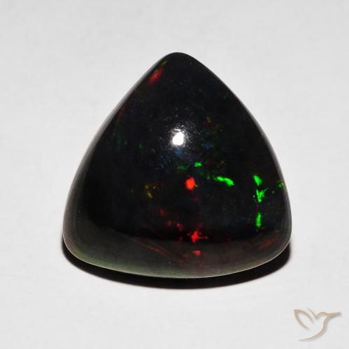 4.06ct Natürlicher Mehrfarbig Schwarzer Opal, Trillion, Lichtundurchlässig
