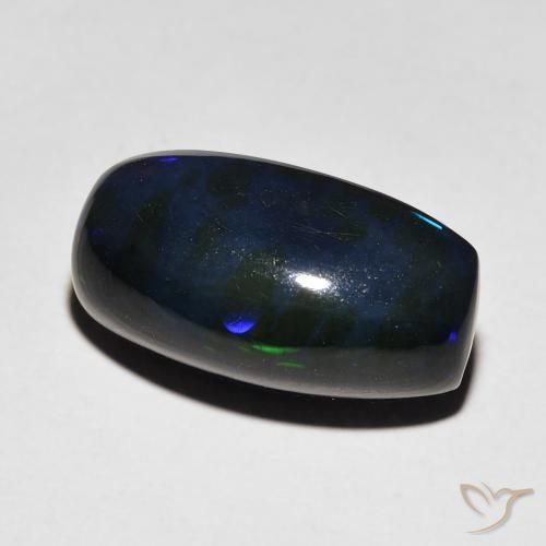 4.60ct Natürlicher Mehrfarbig Schwarzer Opal, Kissen, Lichtundurchlässig