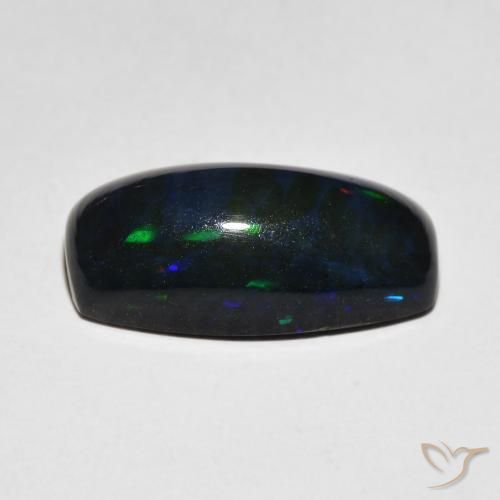 9,17 ctw natürlicher Mehrfarbig Schwarzer Opal, Kissen, Lichtundurchlässig